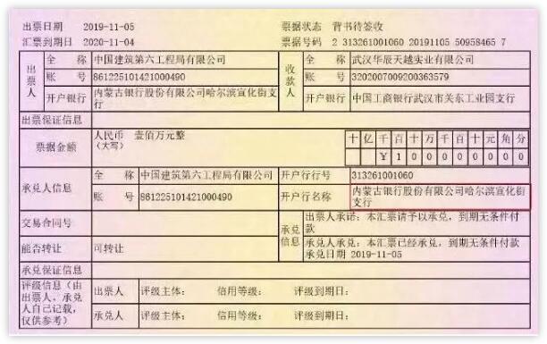 中建六局再现假商票,这4家银行开的不能收!承